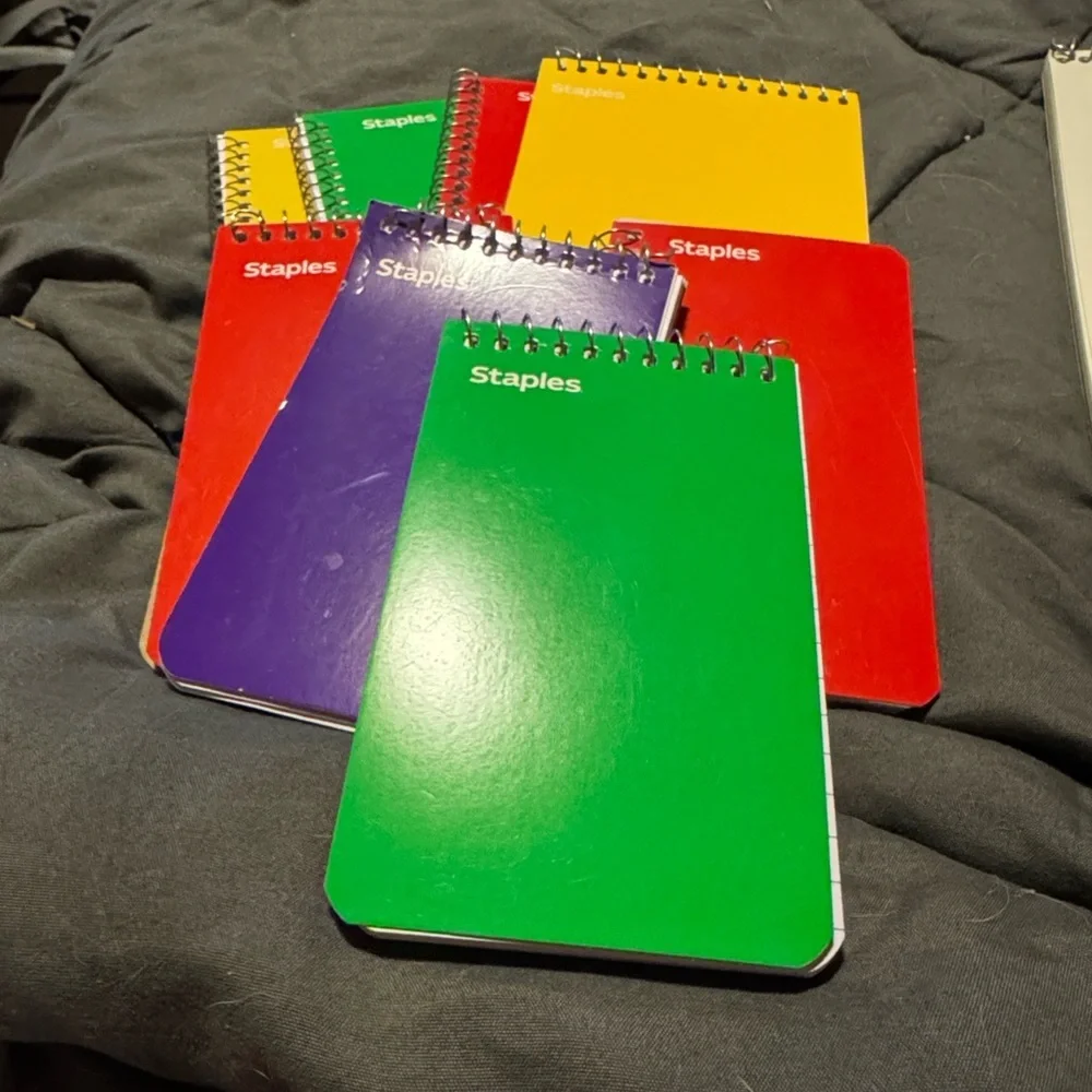 ★ Staples Mini Spiral Notebook Set of 8 Assorted Colors School Office